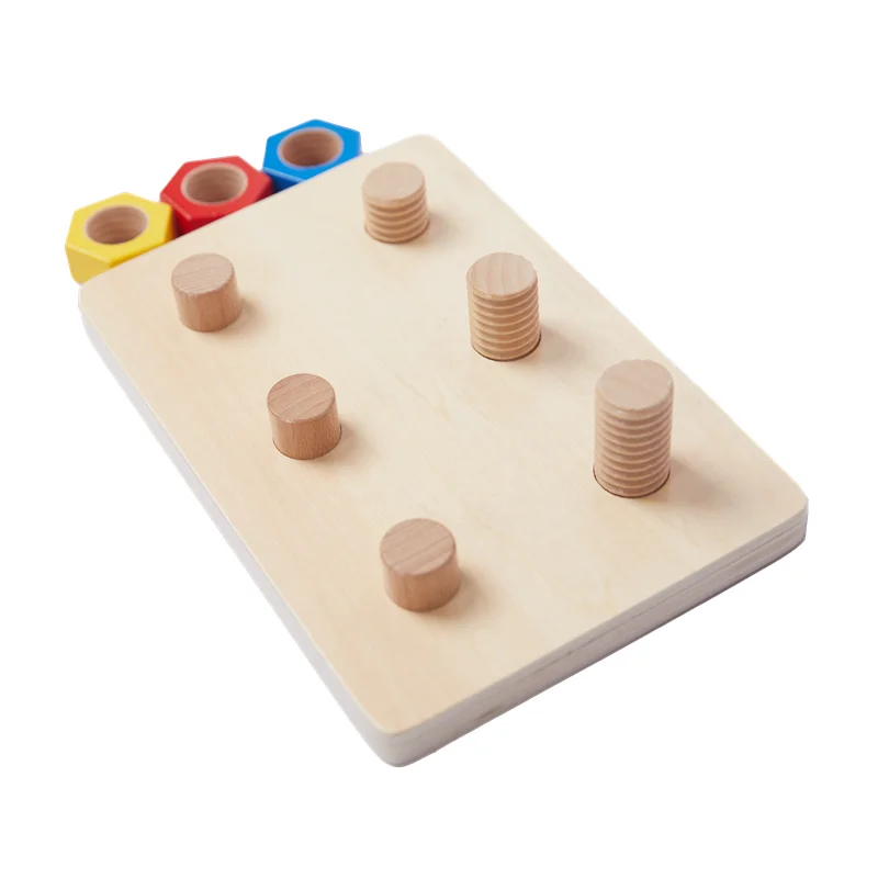 Jogo de parafusos Montessori Nuts and Bolts Board, Atividades motoras finas, Brinquedos educativos para crianças, Habilidade básica de aprendizagem Material