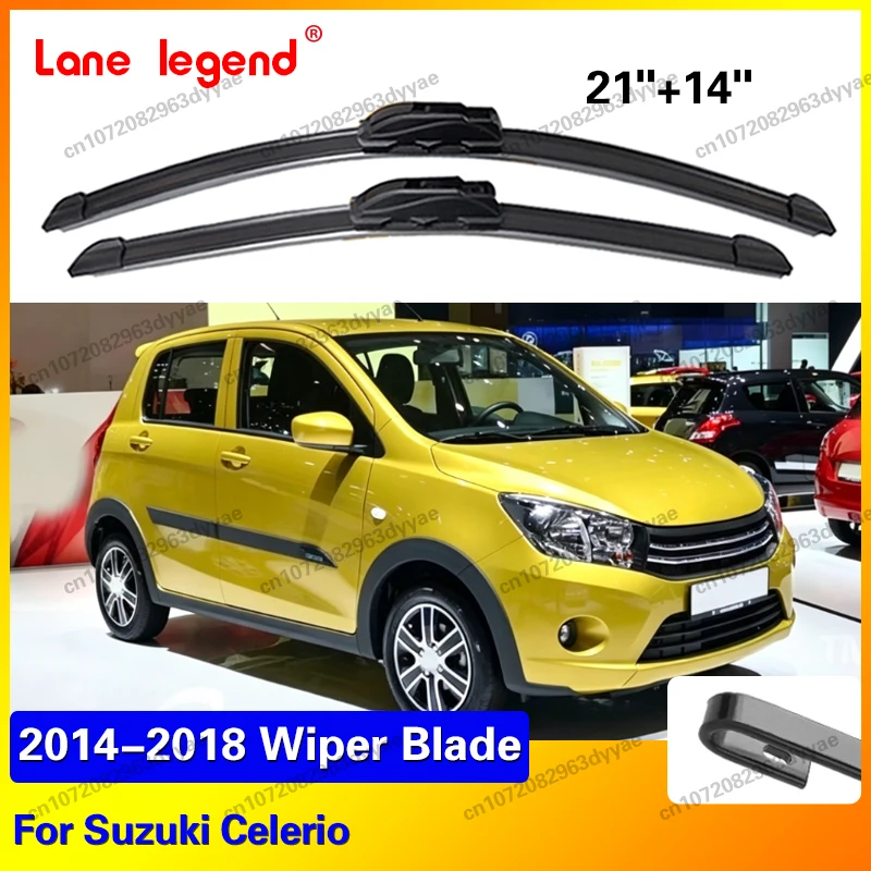 

2pcs For Suzuki Celerio 2014 - 2018 2015 2016 2017 Front Windshield Wiper Blades Windscreen Wipers 21"+14" Car Accessories