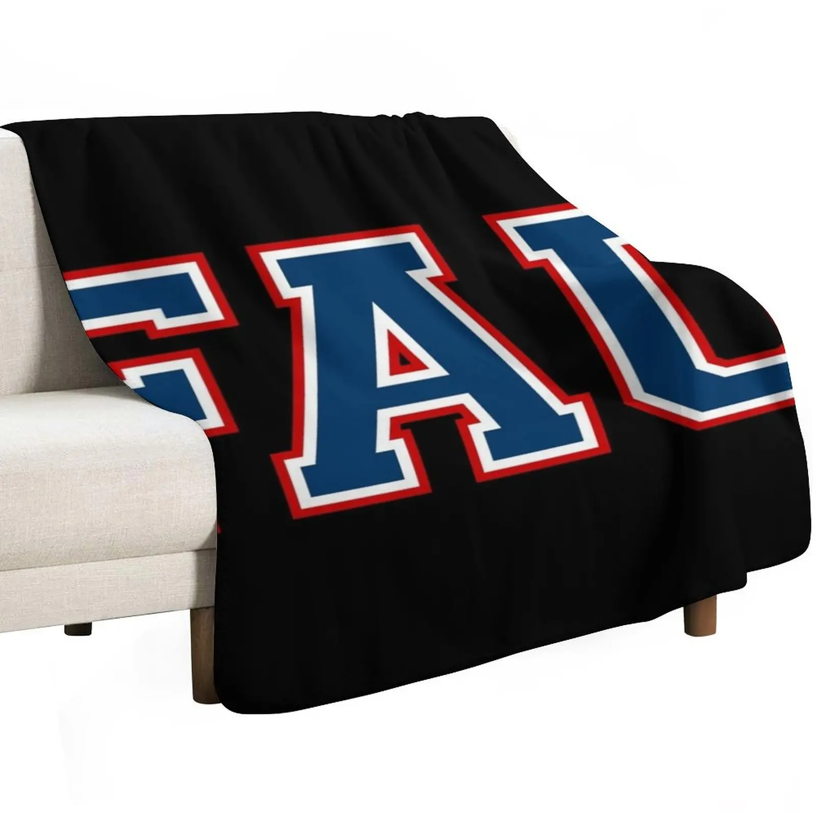 florida atlantic university college font Throw Blanket Furry Decorative Throw Giant Sofa Decoratives Blankets