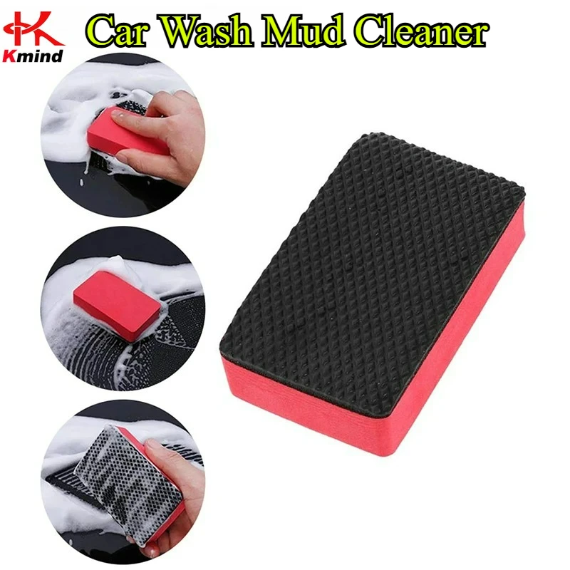 Car Wash Mud Cleaner Magic Clay Bar Sponge Block Pad Remove Contaminants Before Polisher Wax For Car Wash Accessories