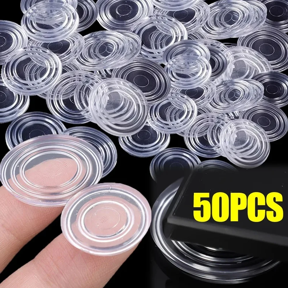 Glass table anti-slip pad transparent pad Chair Legs Pads Anti Slip Clean Monitor Multi Functional Threaded gasket image 3