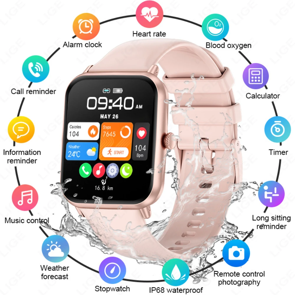 

2025 Smart Watch for Men Women 1.83" HD Smartwatch with Sports Modes Heart Rate/Sleep Monitor, Waterproof Fitness Tracker Watch
