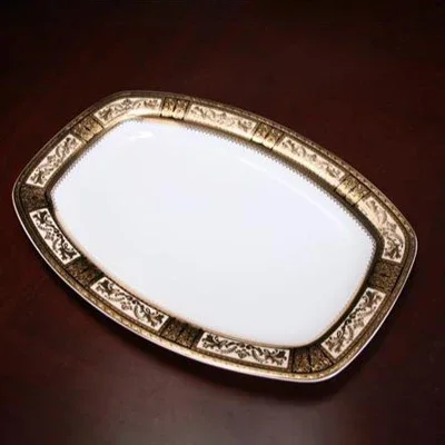 

New Product 52 Pcs Western Europe Luxury Relief Palace Bone China Dinnerware Sets