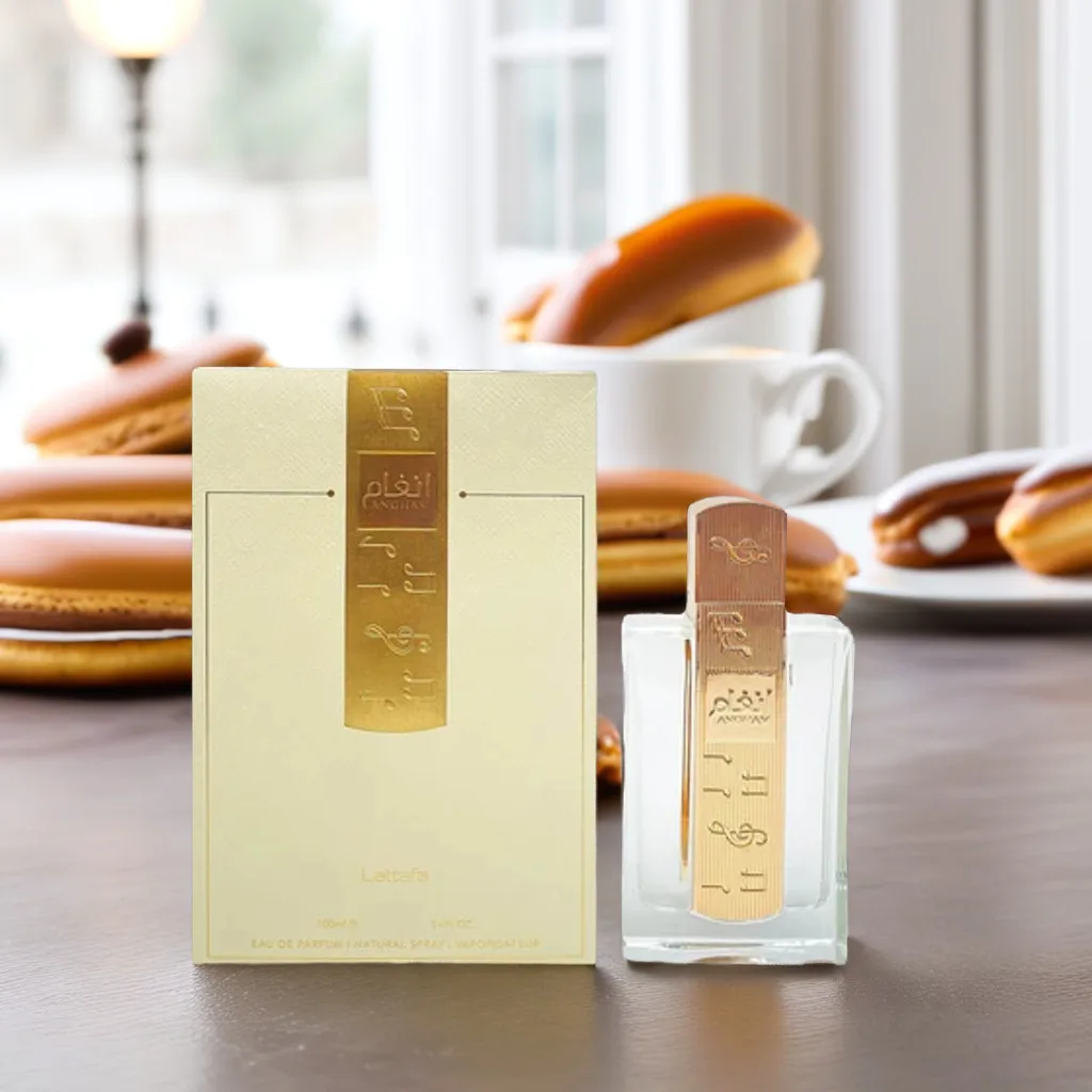 Lattafa Angham EDP 3.4 أونصة / 100 مل - عطر كهرماني دافئ يدوم طويلاً للجنسين هدية لعيد الميلاد وعيد الشكر والهالوين