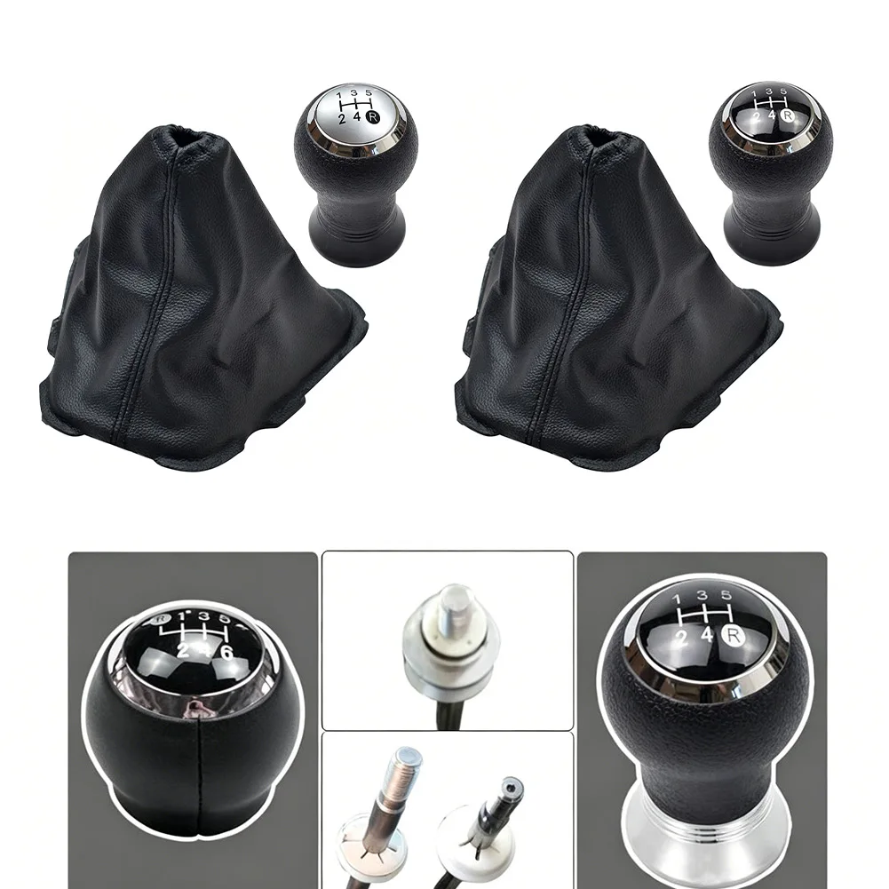 Car Gear Shift Knob Lever Shifter Leather Boot Cover For Toyota For Auris For E150 2006-2012 6-speed Rotary Gear Selector