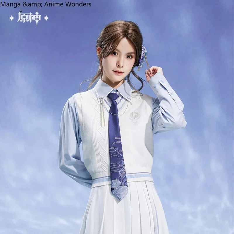 

Original Merch Mihoyo Genshin Impact Kamisato Ayato Knitted Vest Coat Cosplay Costume Anime Clothes ACGN Halloween Gift Birthday