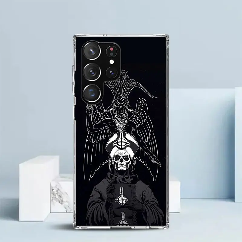 Ghost Papa Emeritus Phone Case For Samsung Galaxy S22 S23 S24 Ultra S21 S20 FE S10 Plus S10E S9 S8 + S7 Edge Soft TPU Back Cover