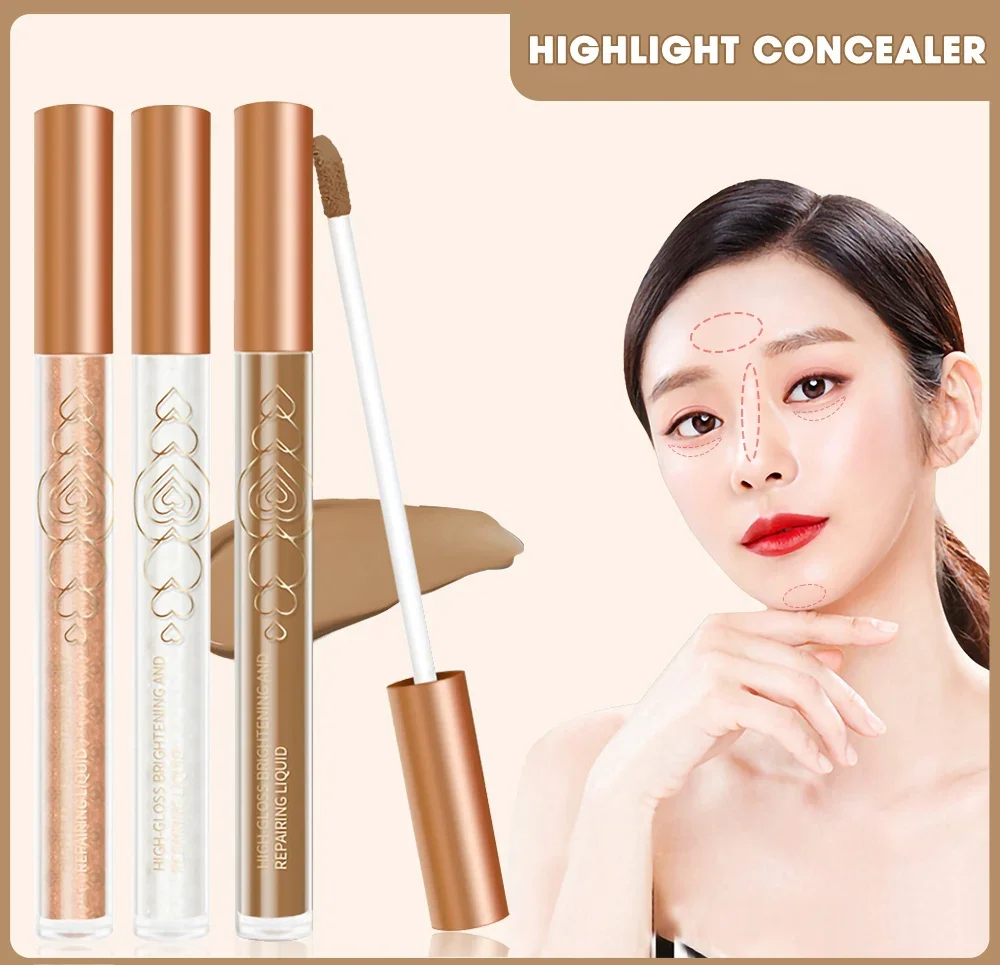 4 Colors Highlighter Face Contouring Concealer Stick Waterproof Moisturizing Oil Control Foundation Brightening Face/Eye Makeup