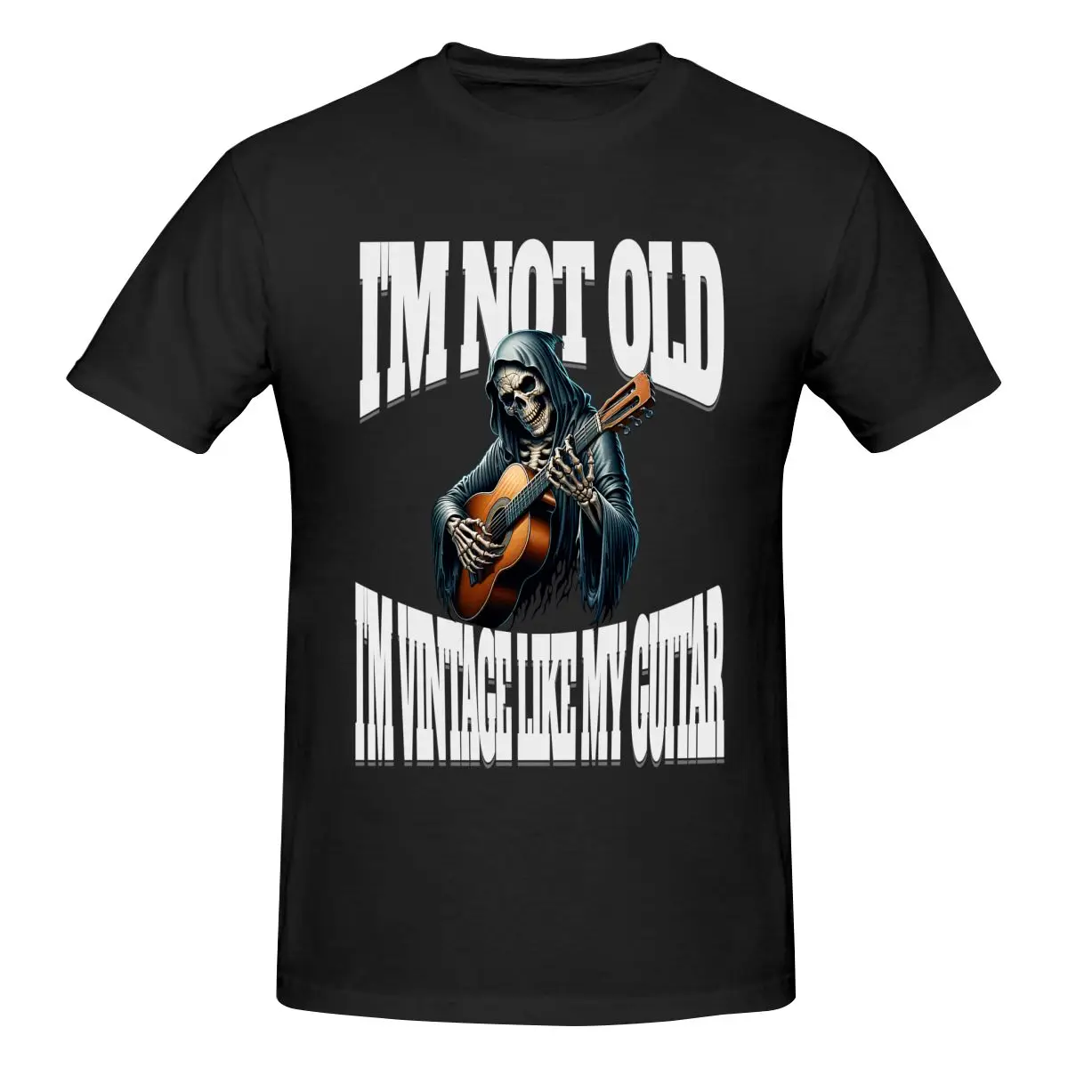 

Funny I M Not Old I M Vintage Like My Guitar 80s Guitar Men's T-shirt Printed Tops are loose and slim fit Women's T-shirts