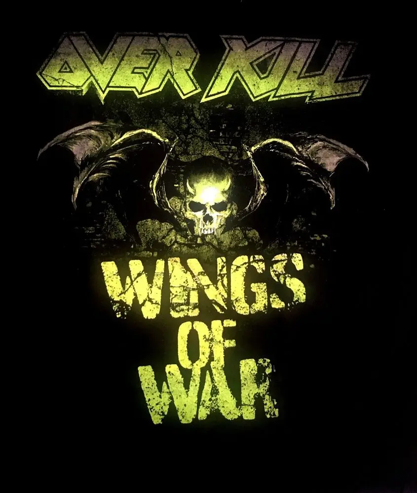 OVERKILL cd lgo Wings of War BAT SH!T CRAZY Official SHIRT MED New OOP