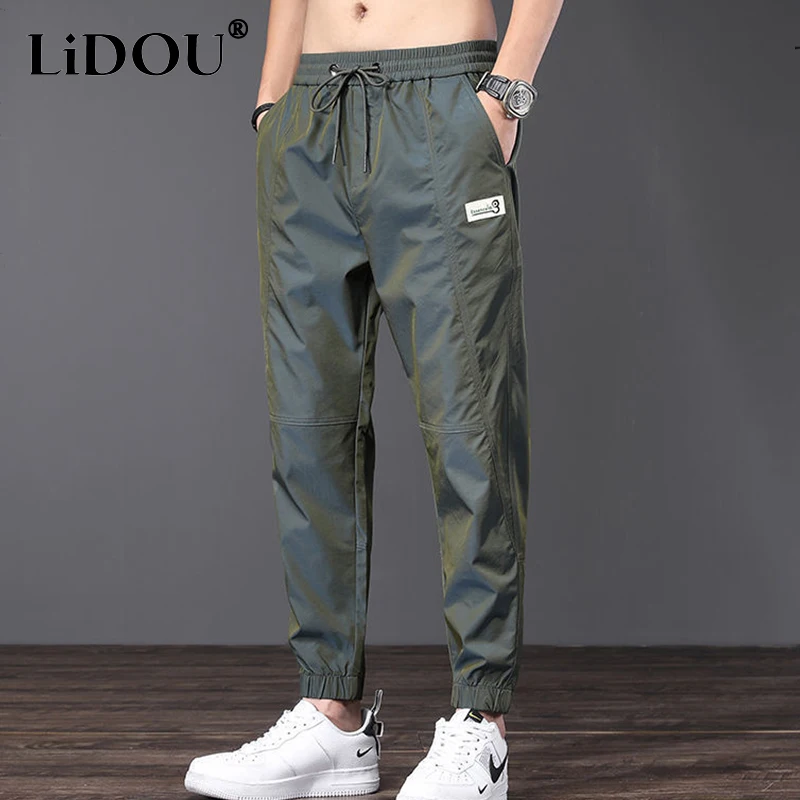 

2023 New Korean Fashion Autumn Pants Men Sports Chic Loose Business Casual Street Hipster Safari Gentle Vintage Long Trousers