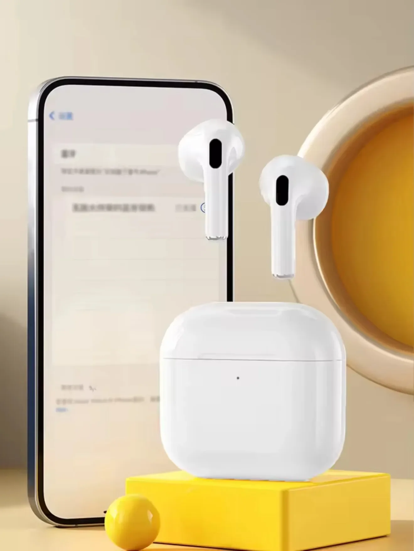 Słuchawki bezprzewodowe AIR Bluetooth z redukcją szumów ANC, mikrofonem, długą żywotnością baterii, technologią Pod Spatial Audio PRO