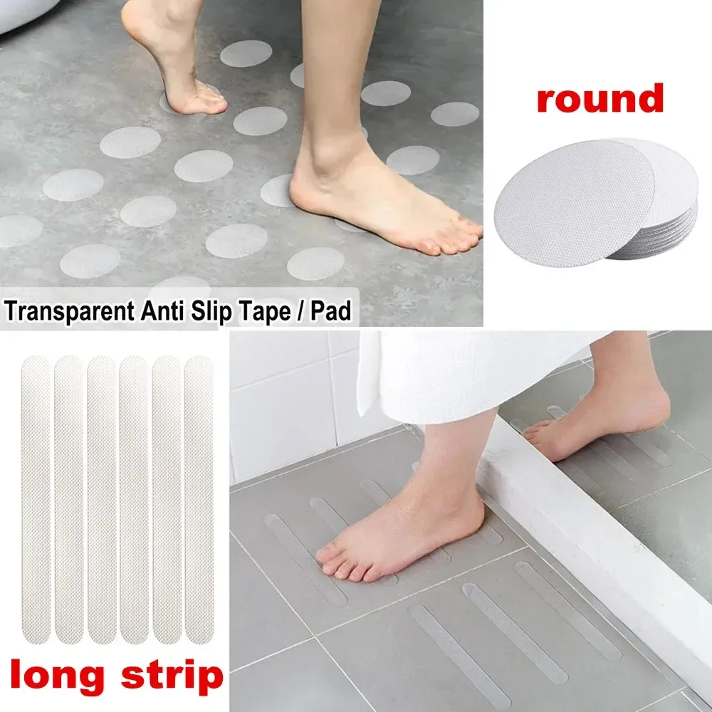 Anti Slip Strips Transparent Shower Stickers Bath Safety Strips Non Slip Strips for Bathtubs Showers Stairs Floors ﻿