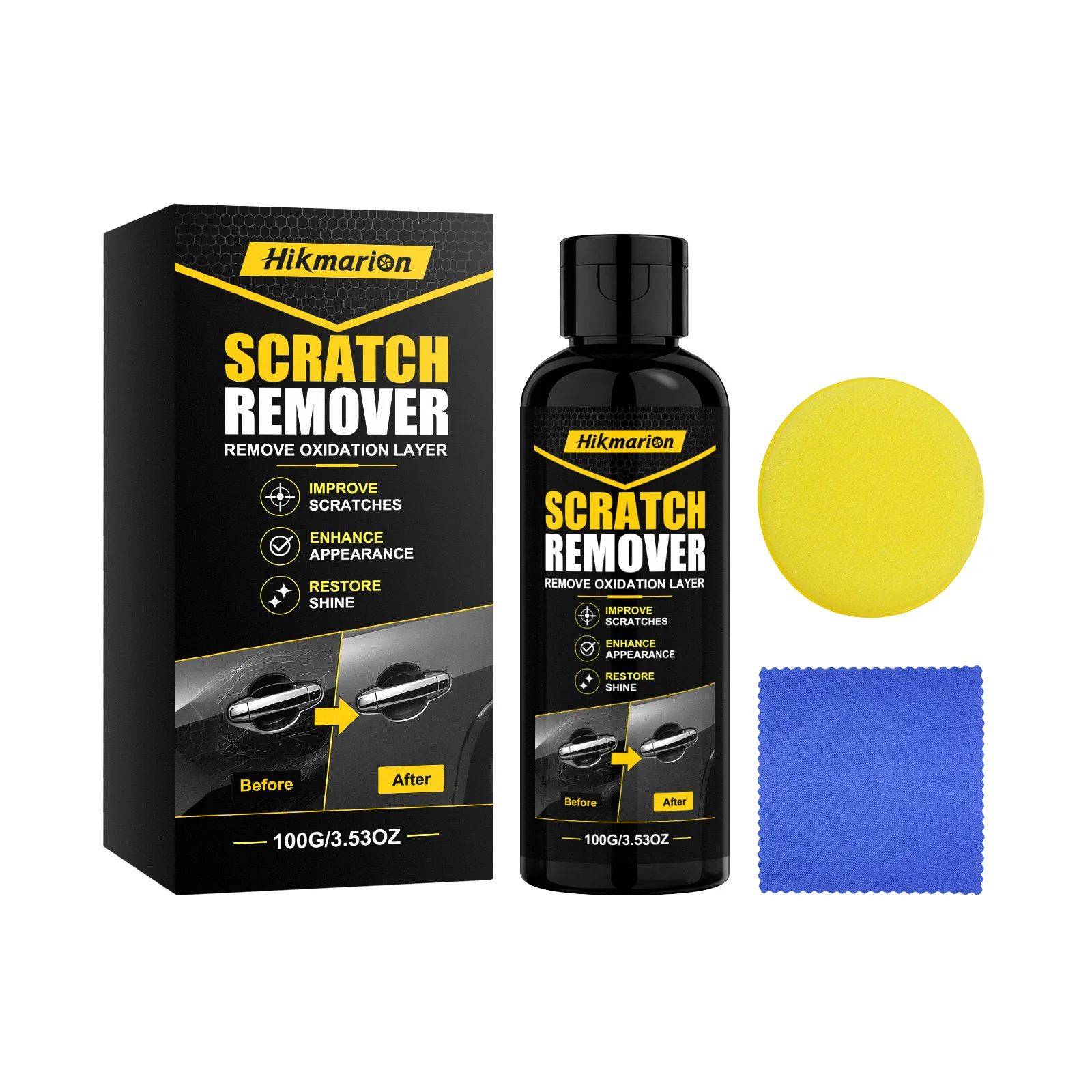 Car Scratch Removal Kit, Car Paint, Body Surface Scratch Repair, Cleaning and Refurbishment Kit