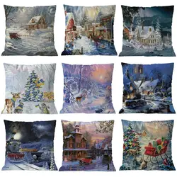 Bedroom Living Room Cushion Cover Home Decor Pillowcase Christmas  Sofa