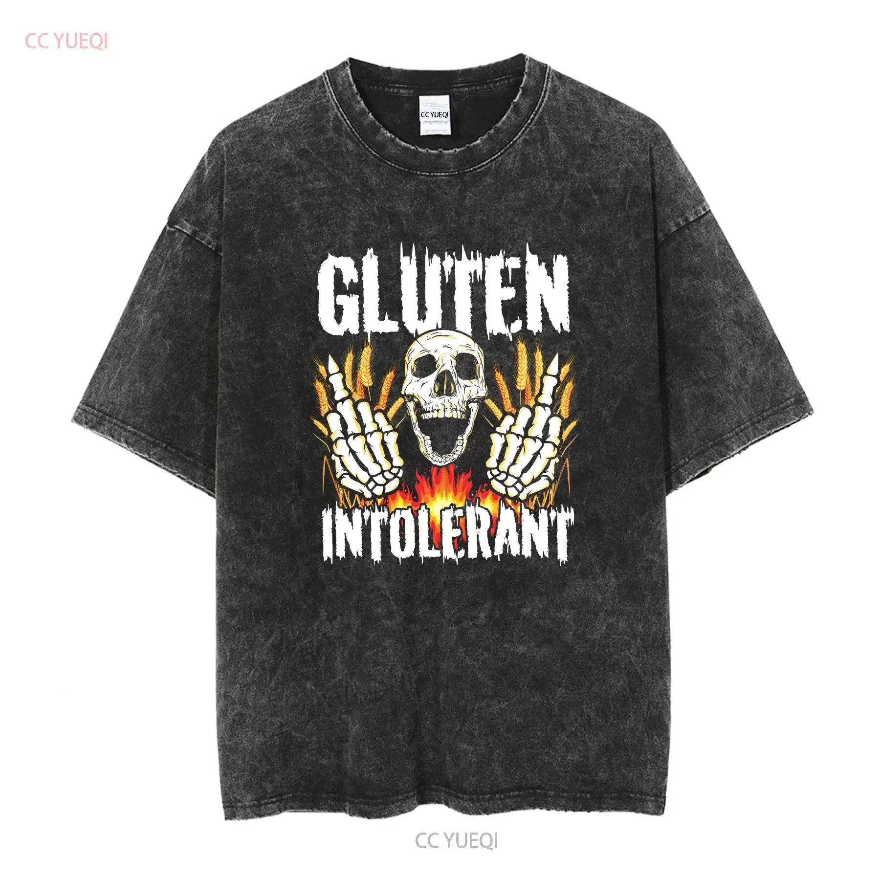 Gluten Intolerant Funny T Shirt Wheat Allergy Free Meme Celiac Disease Healthy Food Diet long or short sleeves vintage Washed