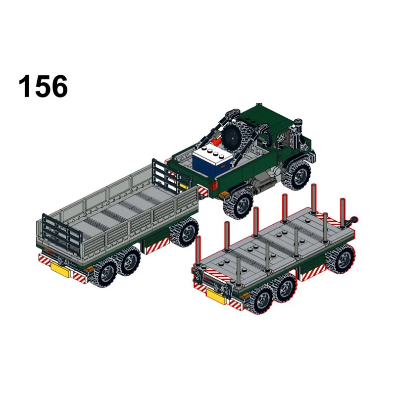 

MOC-114561 Cargo Transport Truck Trailer Building Block Model 745 Parts MOC Creative Boys Children Birthday Building Toy Gift