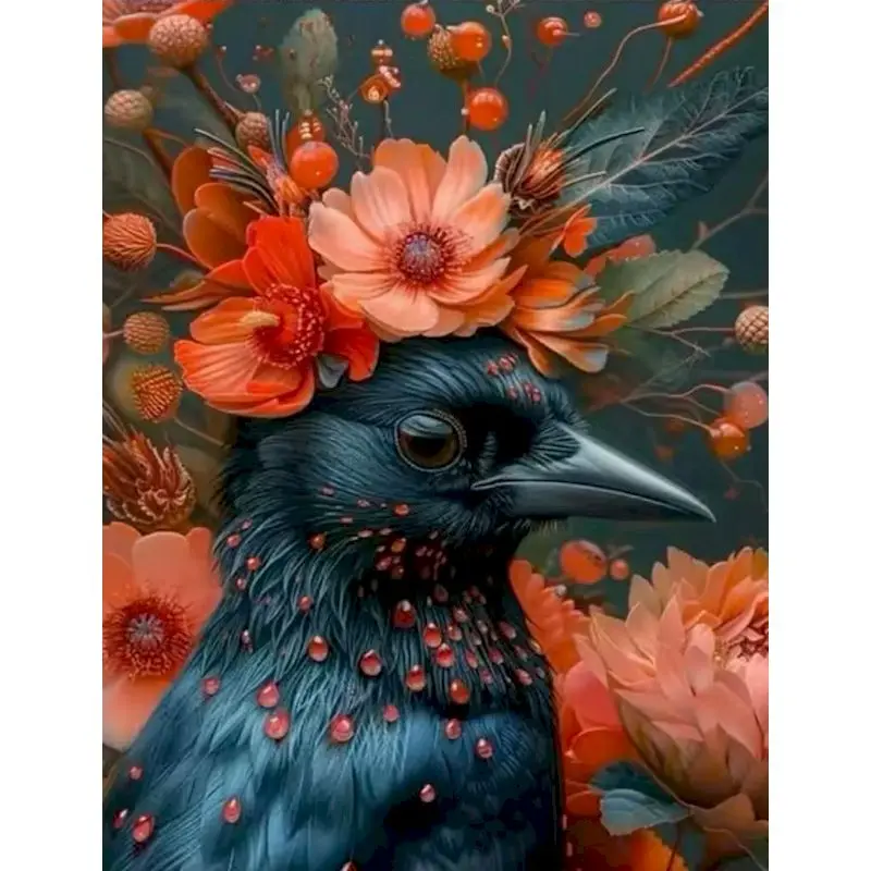 

GATYZTORY Oil Painting Bird Animals Drawing On Canvas HandPainted Art Gift DIY Picture By Number Flower Kits Home Decoration