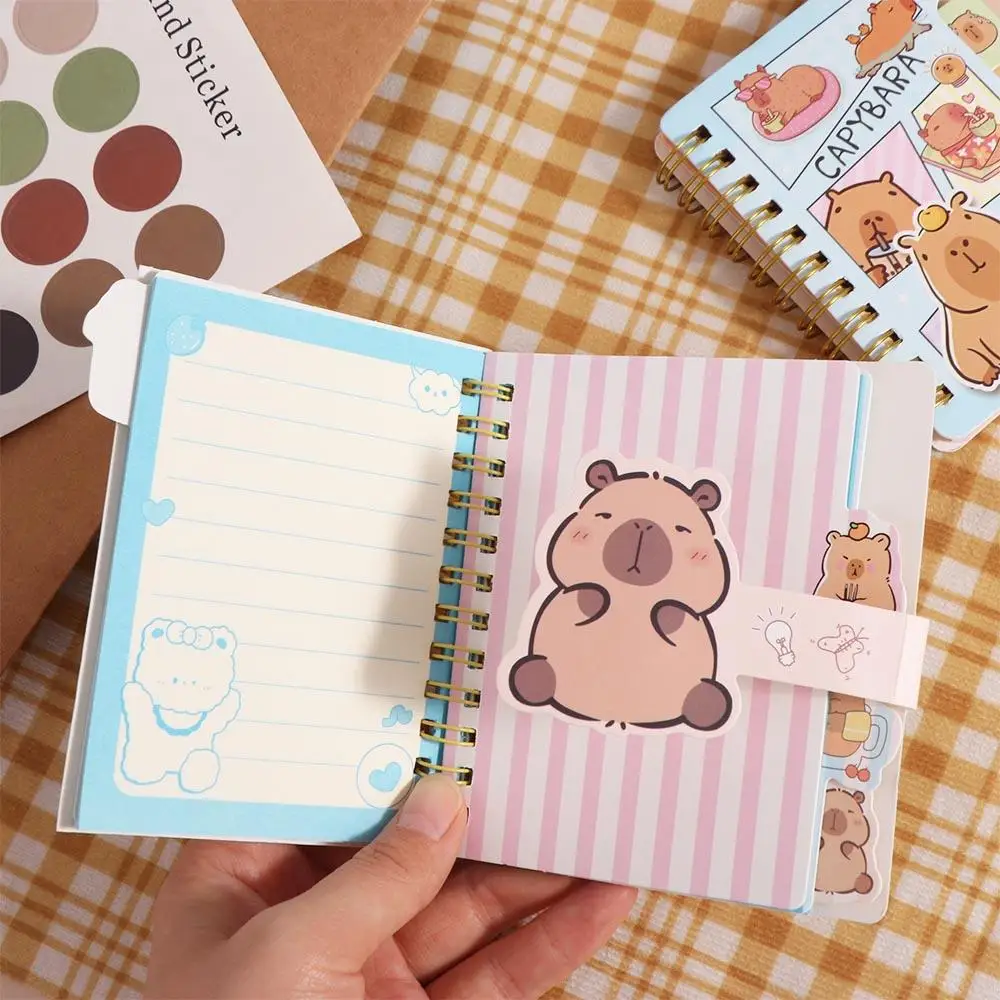 Planificador de notas de capibara, Bloc de notas pequeño multifunción de dibujos animados, libretas de capibara de Color aleatorio, bonito cuaderno de capibara Kawaii