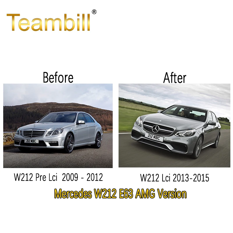 Teambill  body kit parts for  w212 Pre Lci 2009-2012 upgraded to Lci type E63 AMG 2014- E-CLASS modified tuning