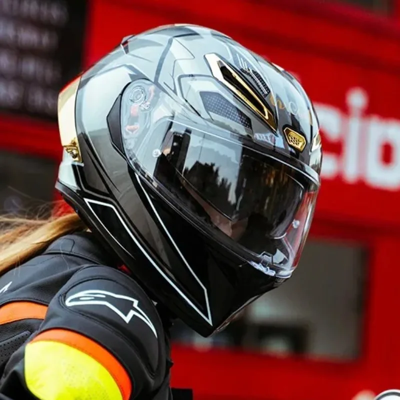 HOT P7 Suitable for Big Head Full Face Motorcycle Helmet Motocross Racing Helmets Moto Adult Motorbike Street Touring Riding DOT