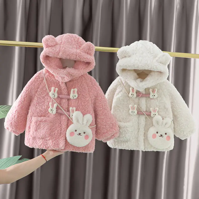 

Хлопковая одежда для девочек, осенне-зимнее новое бархатное утепленное пальто, хлопковое пальто принцессы Kawaii с длинными рукавами