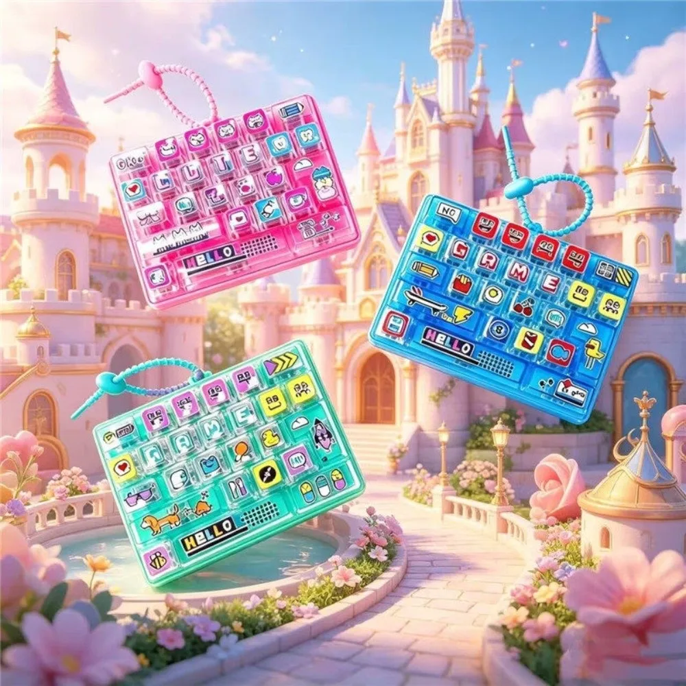 26 Key Decompression Button Bag Hanging Ornament Creative Style Mini Keyboard Pendant Cute Cartoon Design Small Gift