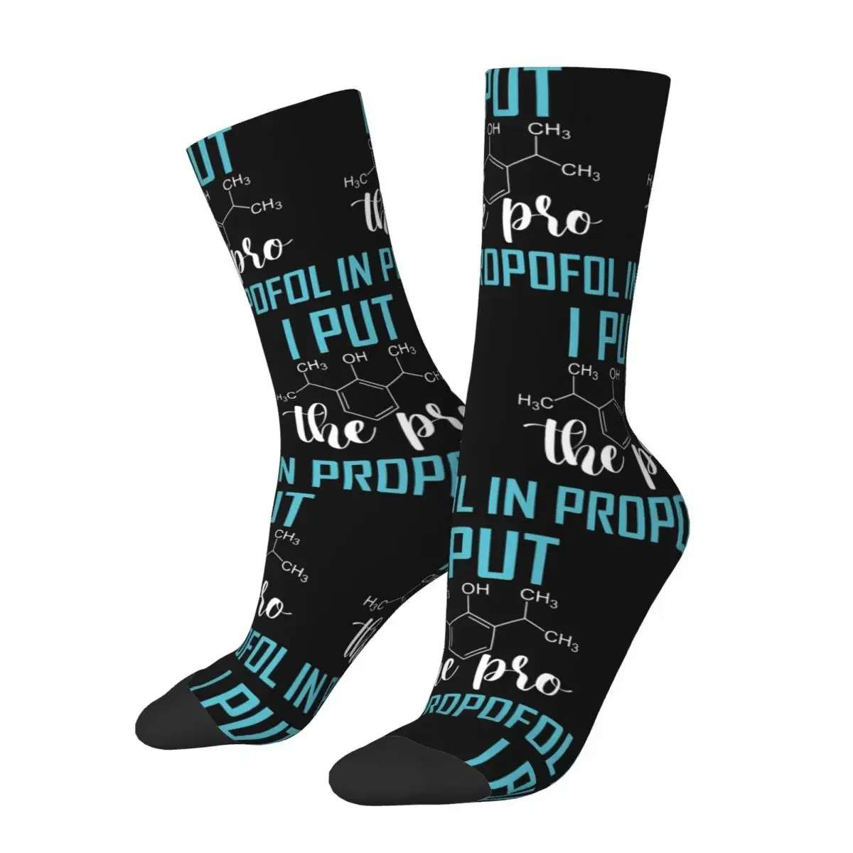 ANESTHESIA Pro In Propofol Socks Harajuku Sweat Absorbing Stockings All Season Long Socks Accessories for Unisex Gifts