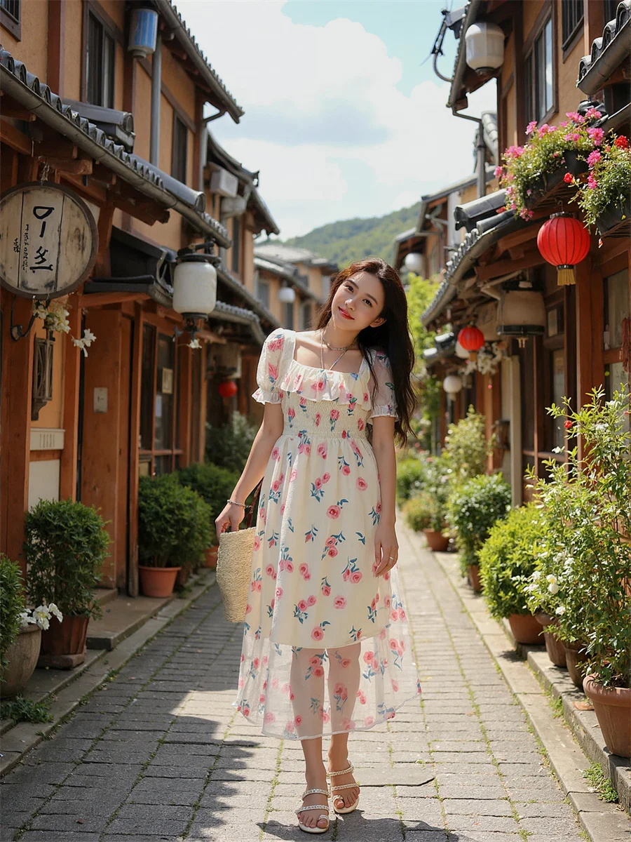 Women'S Dresses Elegant Woman For Party A-Line French Style Silky Silk Satin Chiffon Gauze Tulle Mesh See-Through Transparent