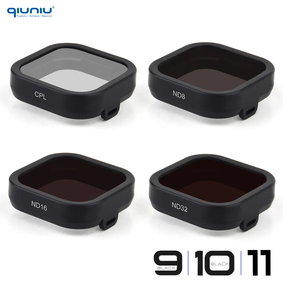 

QIUNIU CPL ND Filter for GoPro Hero 9 10 11 Black ND32 ND16 ND8 Filters Set Color Correction for Go Pro Camera Accessories