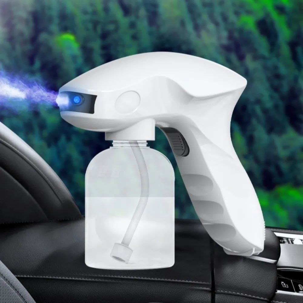 Blue Light Electric Atomizer Sprayer Wireless Handheld Mist Spray Machine Rechargeable Portable Shark Shaped Disinfector