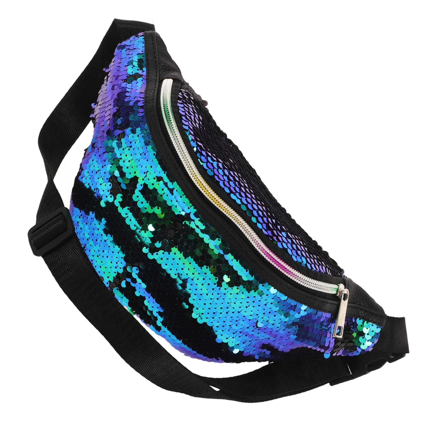 

Sequin Waist Bag Lightweight Large Capacity Travel Sling Shoulder Bags Purse Sports Fanny Packs Outdoor