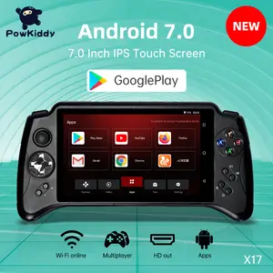 Powkiddy新製品x17 Androidハンドヘルド7インチ大画面ハンドヘルドpspゲームコンソールDC/ons/ngpmdアーケード