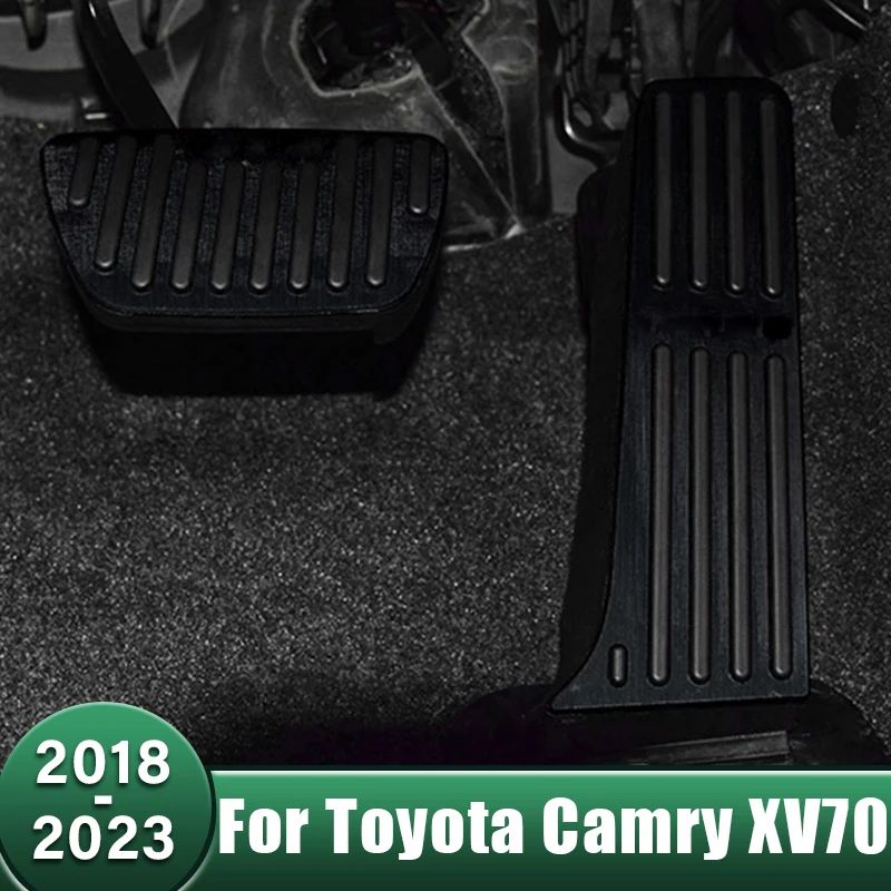 

Car Accelerator Gas Brake Pedals Non-Drilling Cover Footrest Trim Pads For Toyota Camry XV70 70 2018 2019 2020 2021 2022 2023