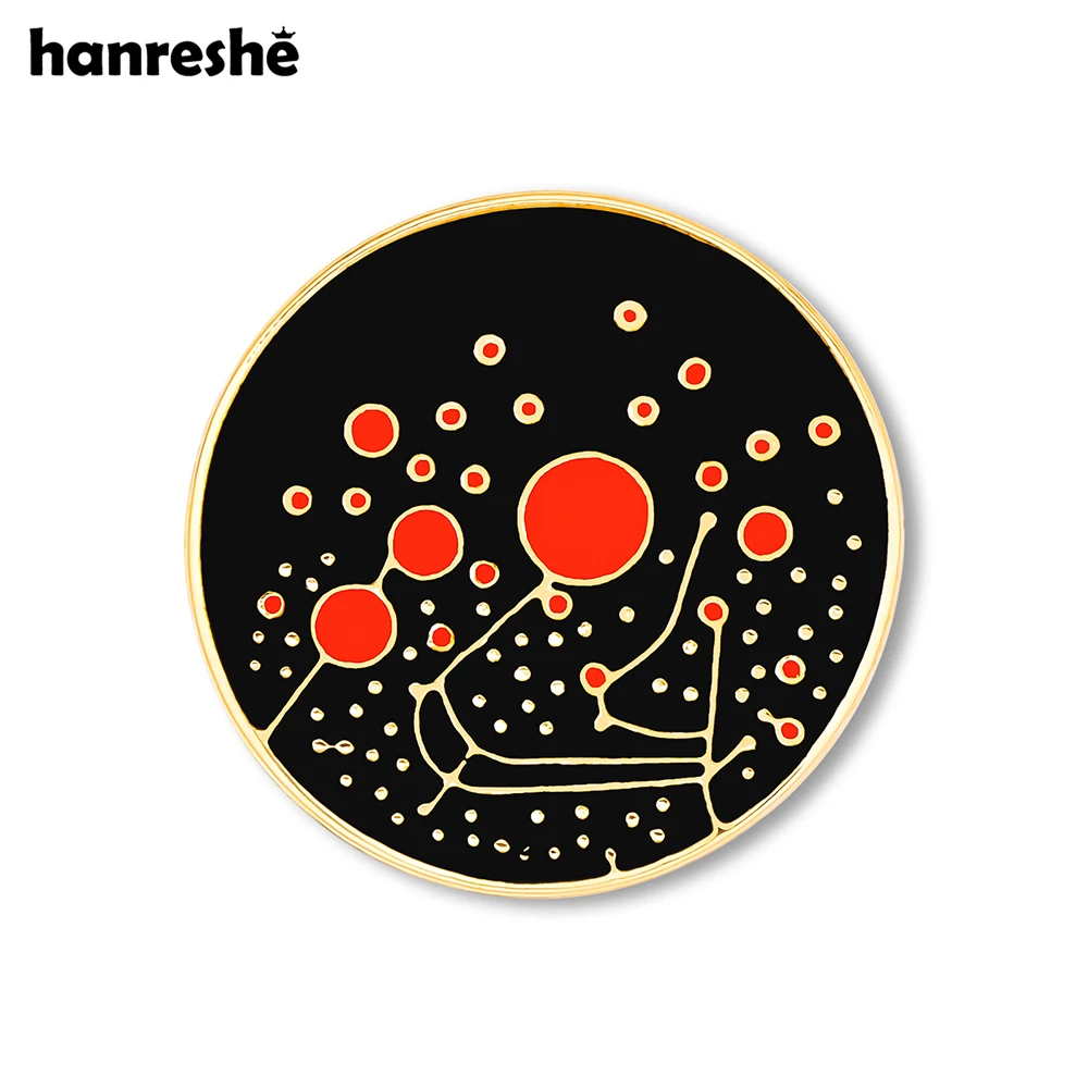 Hanreshe Biology Petri Dish Enamel Brooch Pin Science Lab Bacteria Badge Backpack Lapel Jewelry for Biologist Scientist Gifts