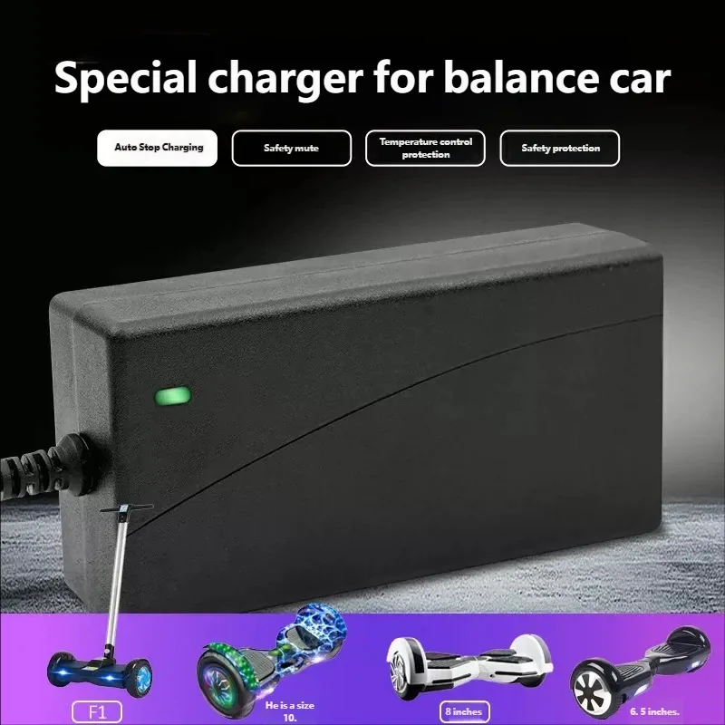 Battery Charger for E-bike Hoverboard 42V 2A 3 pins Lithium Li-ion Chargers Electric Bike Power Supply Adapter EU/US Plug