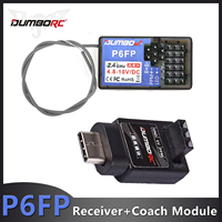 DUMBORC 2.4GHz P6FP Receiver Wireless Coach Module Combo Support PPM Signal Input and Output for X5P/X6PM/X10P/X6P RC Car Boats