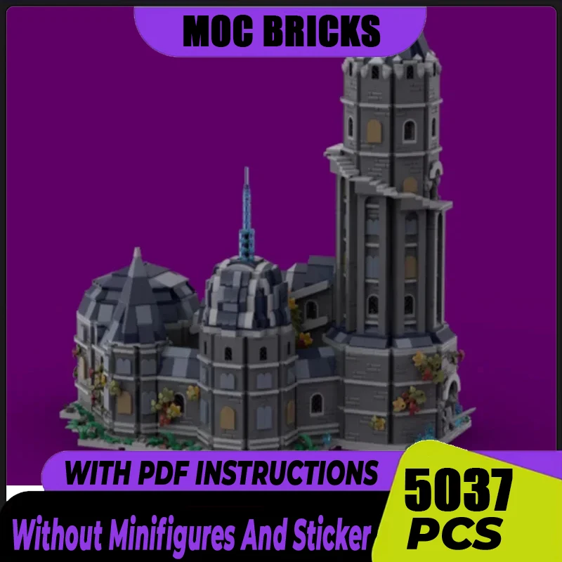 Medieval Castle Model Moc Building Blocks Rising Channel Castle Bricks Model DIY Assembly Construction Toy Holiday Birthday Gift
