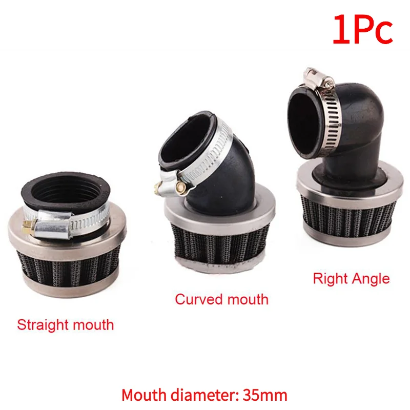 1Pc Motorcycle Air Filters 35mm Dirt Pit Bike Straight Curved Right Mini Air Filter.