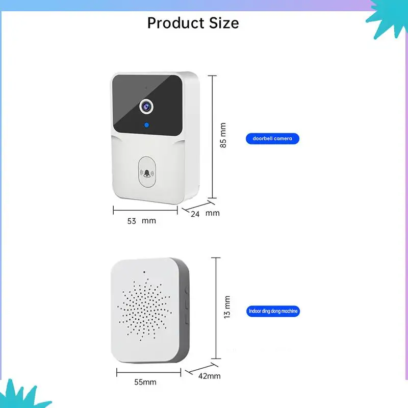 ABZW Tuya Wi-Fi дверной звонок видео дверной звонок двусторонний разговор камера ночного видения дверной звонок умный дверной звонок умный дом безопасность легко