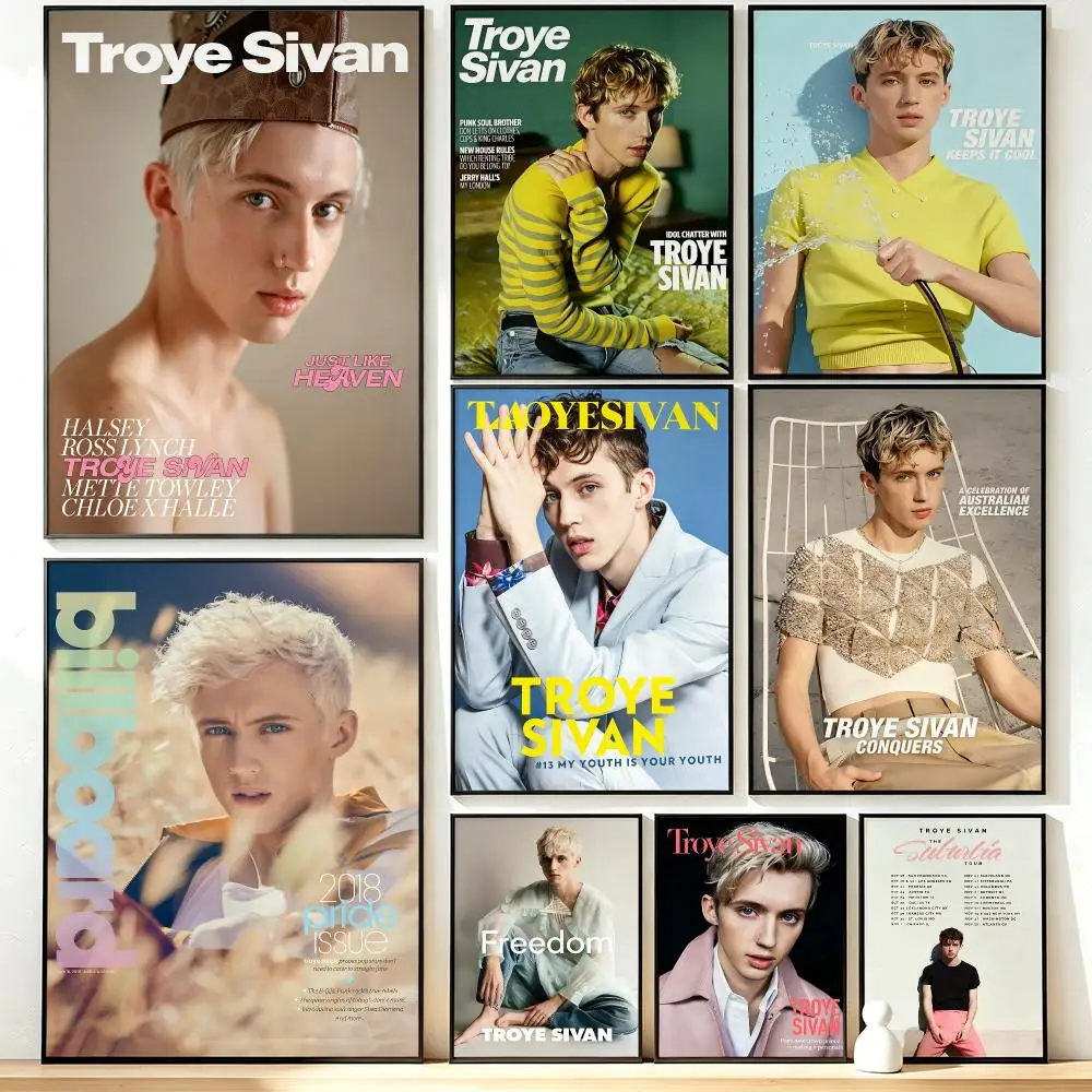 Modern Aesthetic Wall Art Poster music Troye Sivan Poster for Office Home Decor Interior Large Wall Picture Print