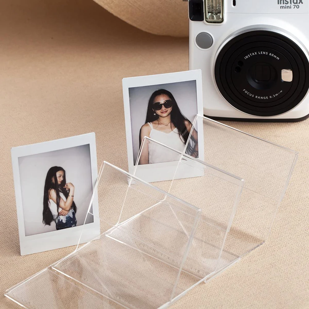 1/3/6/9 Pcs 3 Inch V Design Clear Transparent Photo Frame For Fujifilm Instax Mini Liplay 12 8 9 40 Film Camera Picture Decorate