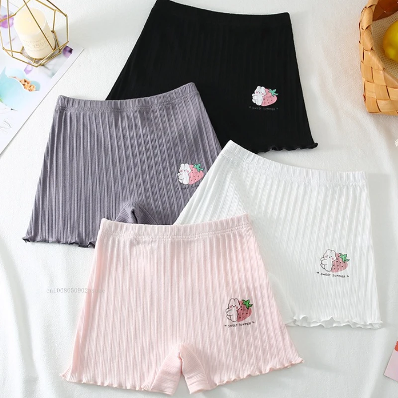 

Нижнее белье из чистого хлопка для девочек, антилегкие, со средней талией, чтобы предотвратить экспозицию, леггинсы, студенческие антибликовые шорты для маленьких девочек