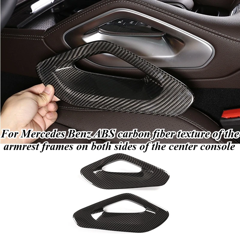 

For Mercedes GLS Class W167 X167 2020-2022 Center Console Armrest Cover ABS Leather Look Scratch Resistant Interior Accessories