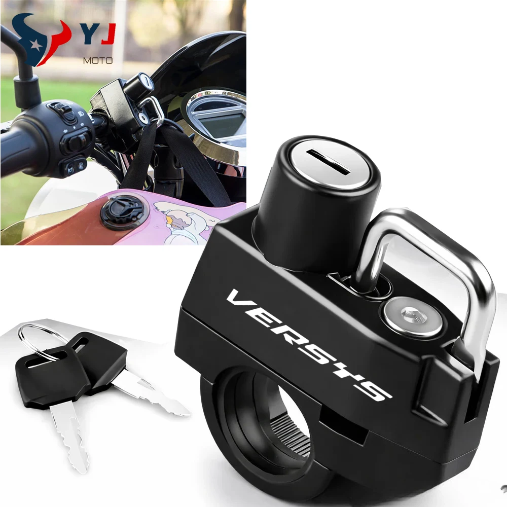 

New Motorcycle Helmet Lock For Kawasaki Versys 650 300 300X 1000 X300 2015-2022 Anti-theft Locker Helmet Lock Locking Device