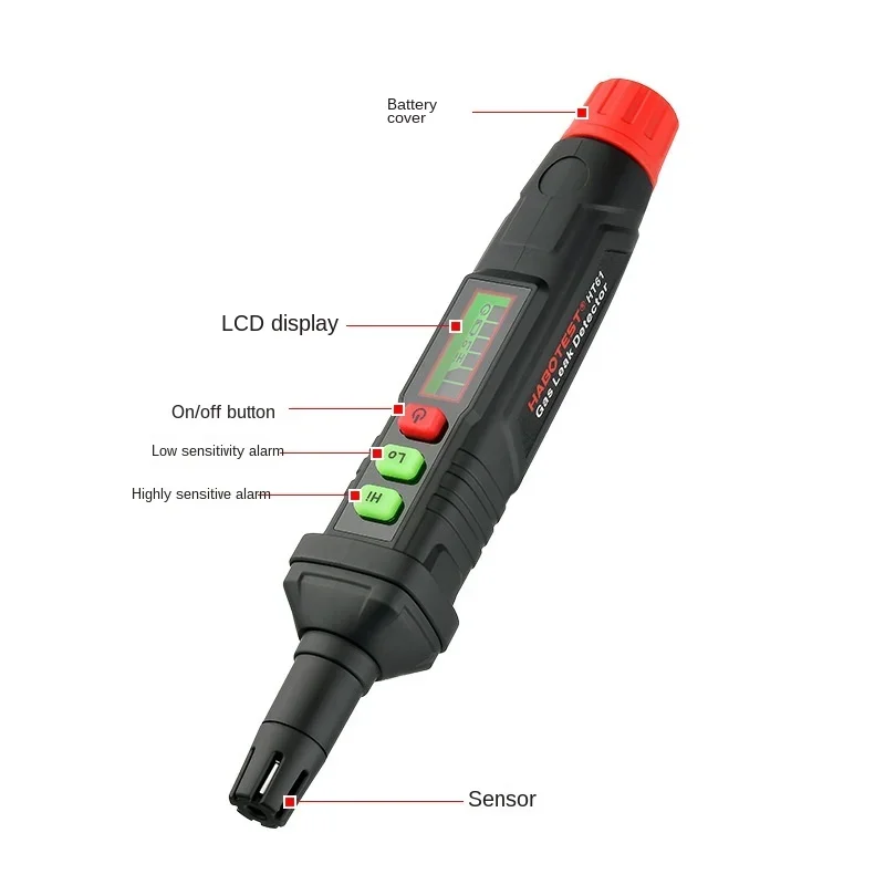 كاشف تسرب الغاز الطبيعي المحمول ، HT61 ، كاشف الغاز القابل للاحتراق ، كاشف الميثان ، إنذار تسرب الغاز المسال