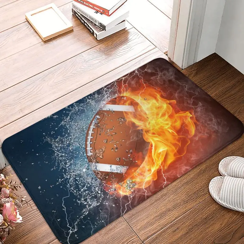 Custom Bolleyball Baskeball Rugby American Football Doormat Mat Anti-Slip Bathroom Kitchen Toilet Rug Carpet 40*60cm