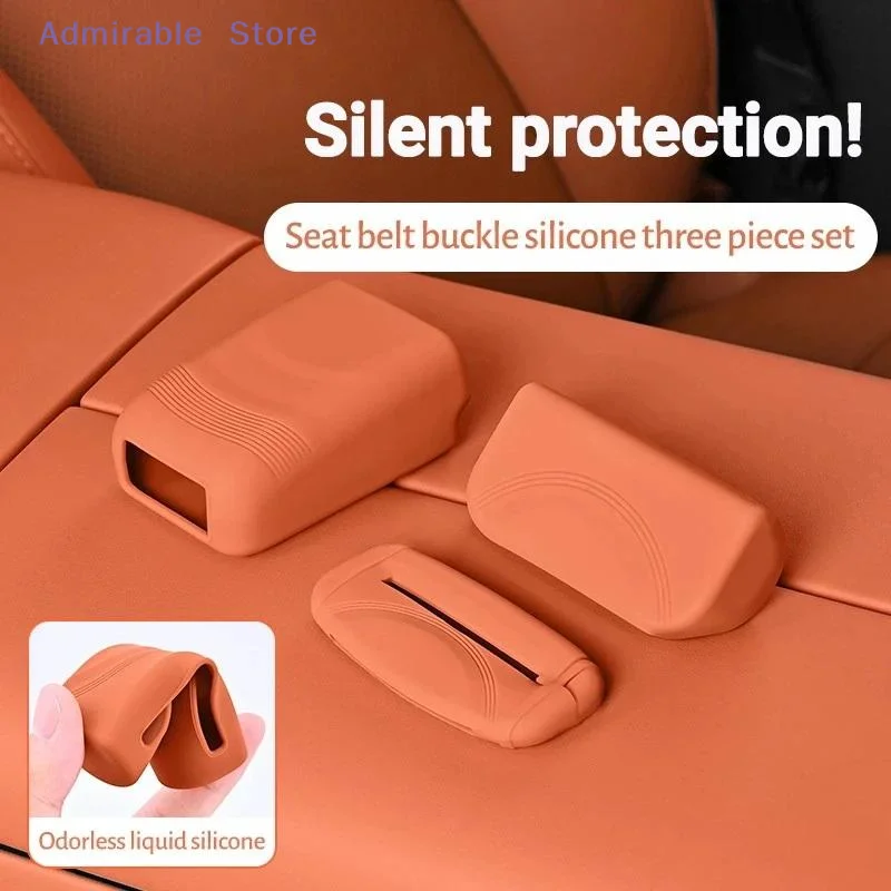 [W]Universal Car Seat Belt Socket Protective Cover Silicone Car Safety Seat Belt