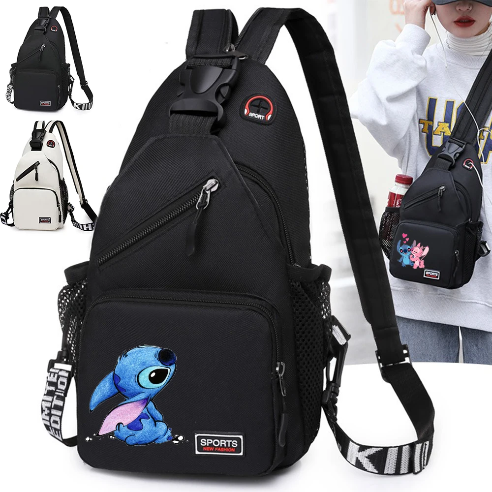 

Lilo Stitch Chest Bag Sling Messenger Bags Crossbody Backpack Travel Sports Bagpack Women Gift Rucksacks Men Shoulder