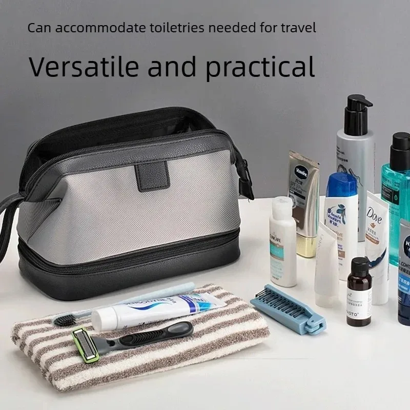 Waterproof Travel Bathing Bag Storage Premium Portable Toiletry Bag Large Capacity Dry/Wet Separation Pouch Men's Business Gift